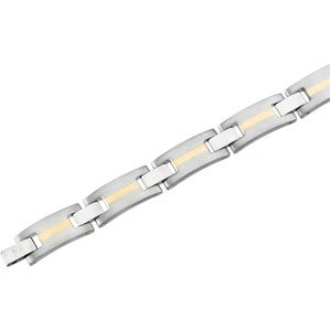 18K Yellow Gold and Titanium Men’s Bracelet