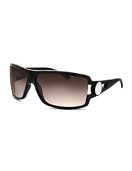 Wraparound Sunglasses: Shiny Black Gray Gradient by Diesel