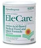 Elecare Amino Acid-Based Medical Food and Infant Fomula with Iron, Unflavored, 14.1-Ounce Canister