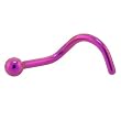 Grade 23 Titanium Pink BALL Nose Ring