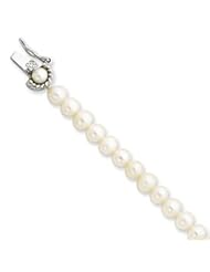 Sterling Silver Freshwater Pearl Bracelet - QG2383-7.25"