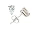 1.00 ct.tw Pear Diamond Solitaire Earrings in Platinum
