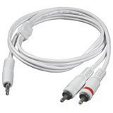 6FT Audio Y-cable 3.5MM Male To 2 Rca Male - Ipod White