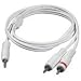 Electronics : 6FT Audio Y-cable 3.5MM Male To 2 Rca Male - Ipod White