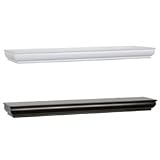 Floating Ledge shelf in espresso and white
