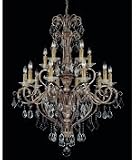 Savoy House 1-1393-15-256 Antoinette 15 Light Large Foyer Chandelier in New Mocha with Clear crystal