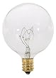 Havell-SLI 60466 - 60G16/1/2/CL/BX - 60 Watt G16 Incandescent Globe Light Bulb, Clear, Candelabra Base, Long Life