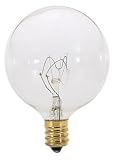 Havell-SLI 60466 - 60G16/1/2/CL/BX - 60 Watt G16 Incandescent Globe Light Bulb, Clear, Candelabra Base, Long Life