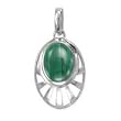 .925 Silver & Malachite Cut-Out Pendant