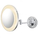 Review Stacks and Stacks  / Deco Magnification Mirror - LED Lighted - Chrome (Chrome) (9.5