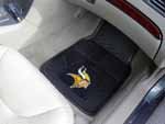 Minnesota Vikings 18 x 27 Heavy Duty 2-Piece Vinyl Car Mat Set