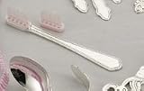 Girl's Beaded Sterling Silver Toothbrush - Pink