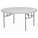 National Public Seating BT-R Series Steel Frame Round Blow Molded Plastic Top Folding Table, 1000 lbs Capacity, 60" Diameter x 29-1/2" Height, Speckled Gray/Gray