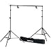 Bogen Black Free Standing Background Support System, with Crossbar & Stands