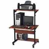 Mayline Group 8432SOMECBLK Computer Workstation, Adjustable, 32 in.x31 in.x50 in., MDCY