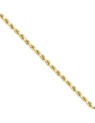 14k Gold 5mm D/C Rope with Lobster Clasp Chain 9 Inches