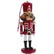 Dachshund, red Soldier Nut Cracker Ornament
