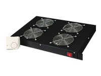 DIGITUS Einschubluefter 4Luefter 48,3cm 19Zoll schwarz mit Thermostat + EIN/AUS Schalter Preisvergleich