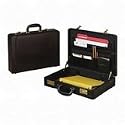 Expanding Leather Attach&eacute; Case, 18"Wx4" 5"Dx13"H, Black (SPR02061) Category: Briefcases