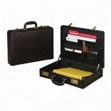 Expanding Leather Attaché Case, 18Wx4 5Dx13H, Black (SPR02061) Category: Briefcases