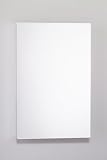 Robern PLM2030W PL Series Flat Plain Mirrored Door, 19-1/4-Inch W by 30-Inch H by 3-3/4-Inch D, White Interior