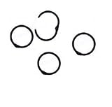 CUSTOM BINDING RINGS SMALL .875 10/PKG-BLACK