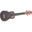 Applause UAE20 Acoustic-Electric Deluxe Soprano Ukulele, Black Stain