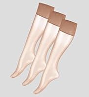 3 Pairs of Sheer Bare Cooling Knee Highs