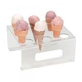 Acrylic Ice Cream Cone Stand - 9 Holes