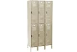 Penco Locker Double Tier 12x12x30 6 Doors Ready To Assemble Champagne
