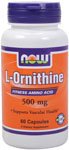 L-Ornithine by NOW Foods - Mental Fitness (500 mg - 60 Capsules)
