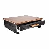 Rolodex 82445 Distinctions Monitor Stand, Rich Cherry Wood/Black Metal
