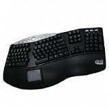 Adesso Truform Pro USB Ergonomic Contoured Mutimedia Touchpad Keyboard (black)