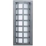 101 Outdoor Light Wall Fixture in Bronze & White Glass