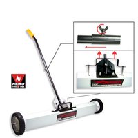HEAVY-DUTY 36" Magnetic Sweeper for Concrete, Carpet & Grass! - Quick-Release Unload