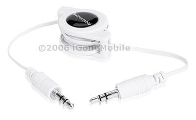 Apple iPod MP3 Car Audio Auxiliary Retractable Cable 3.5mm