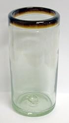 Mexican Glass Iced Tea Amber Rim