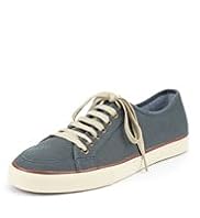 Blue Harbour Lace Up Canvas Pumps