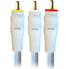 Accell Green Cable Series B076C-006F-2 Analog Audio/Composite Video Cable (6 Feet, White)
