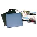 Print File Scrapbook 12" x 12" - with Twelve Preservers and Twelve White Inserts for Twenty Four Prints, Black Cover.