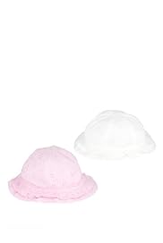 2 Pack Pure Cotton Floral & Cutwork Lace Hats