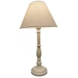 WHITE WOODEN TABLE LAMP [MANOSQUE]