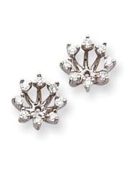 Ann Harrington Jewelry 14k White Gold .56 Ct Tw Diamond Earring Jackets