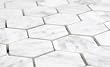 CARRERA (CARRARA) POLISHED HEXAGON MARBLE MOSAIC TILE CARRERA (CARRARA) POLISHED HEXAGON MARBLE MOSAIC TILE