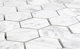 CARRERA (CARRARA) POLISHED HEXAGON MARBLE MOSAIC TILE