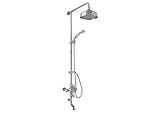 Rohl Exposed Wall Mounted Dual Control Thermostatic Tub/Shower Mixer, Ornate Metal Lever Handles AC414LTCB Rohl Exposed Wall Mounted Dual Control Thermostatic Tub/Shower Mixer, Ornate Metal Lever Handles AC414LTCB