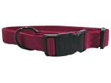 Hamilton Fits All 1 Adjustable Nylon Dog Collar, Wine, Large (18-26 in)