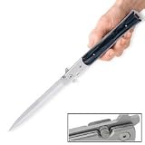 Monster Gray Pearl Stiletto Folding Knife
