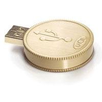 LaCie CurrenKey 16 GB  USB 2.0 Flash Drive 130827 (Gold)