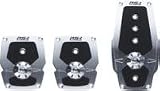 3 PIECE PEDAL SET -- SILVER ANODIZED WITH ANTI-SLIP SURFACE